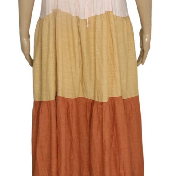 Anthropologie Colorblock Maxi Dress Sleeveless Large L NEW - Picture 5 of 7